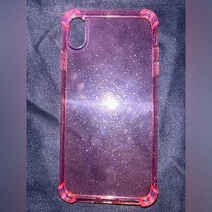 Glitter pink XS Max phone case